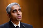 Surgeon General Dr. Vivek Murthy testified before the Senate Finance Committee on Capitol Hill in Washington, Feb. 8, 2022, on youth mental health car
