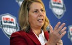 Minnesota Lynx head coach Cheryl Reeve speaks during a press conference to announce she'd been named the head coach of USA Women's Basketball Wednesda