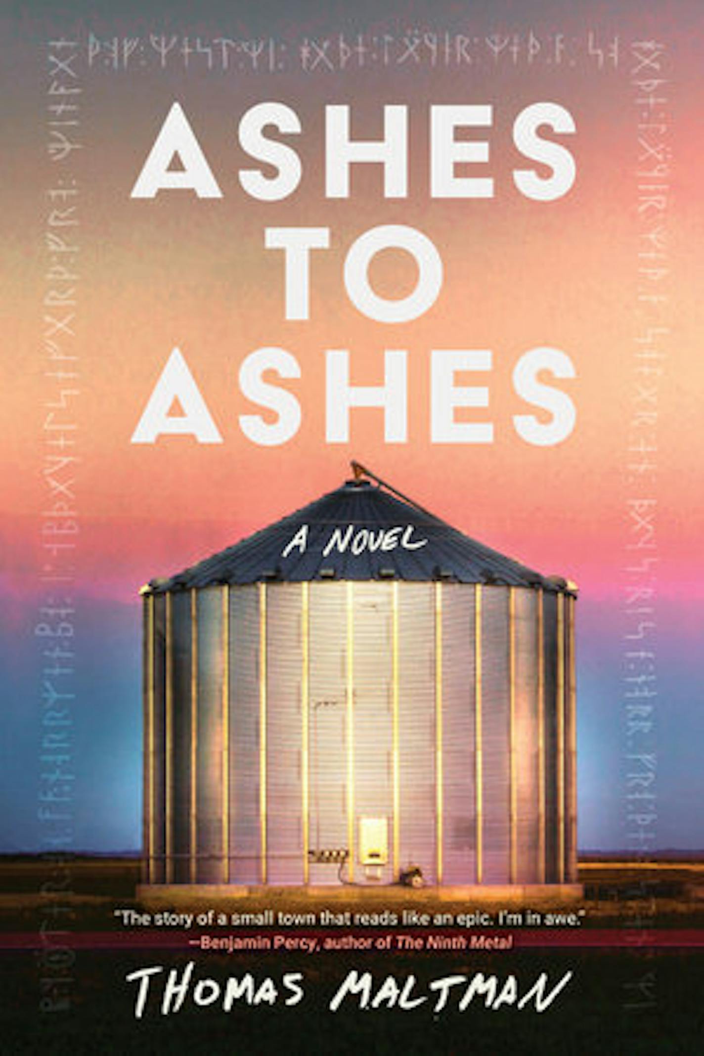 cover of Ashes to Ashes is an image of a silo against a sunset