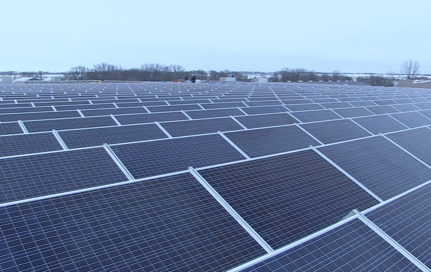 A solar array atop Louis Industries in central Minnesota was developed by Innovative Power Systems of St. Paul and constructed by Winkelman Building of St. Cloud in 2015-16. The two are partnering on the Red Lake project.