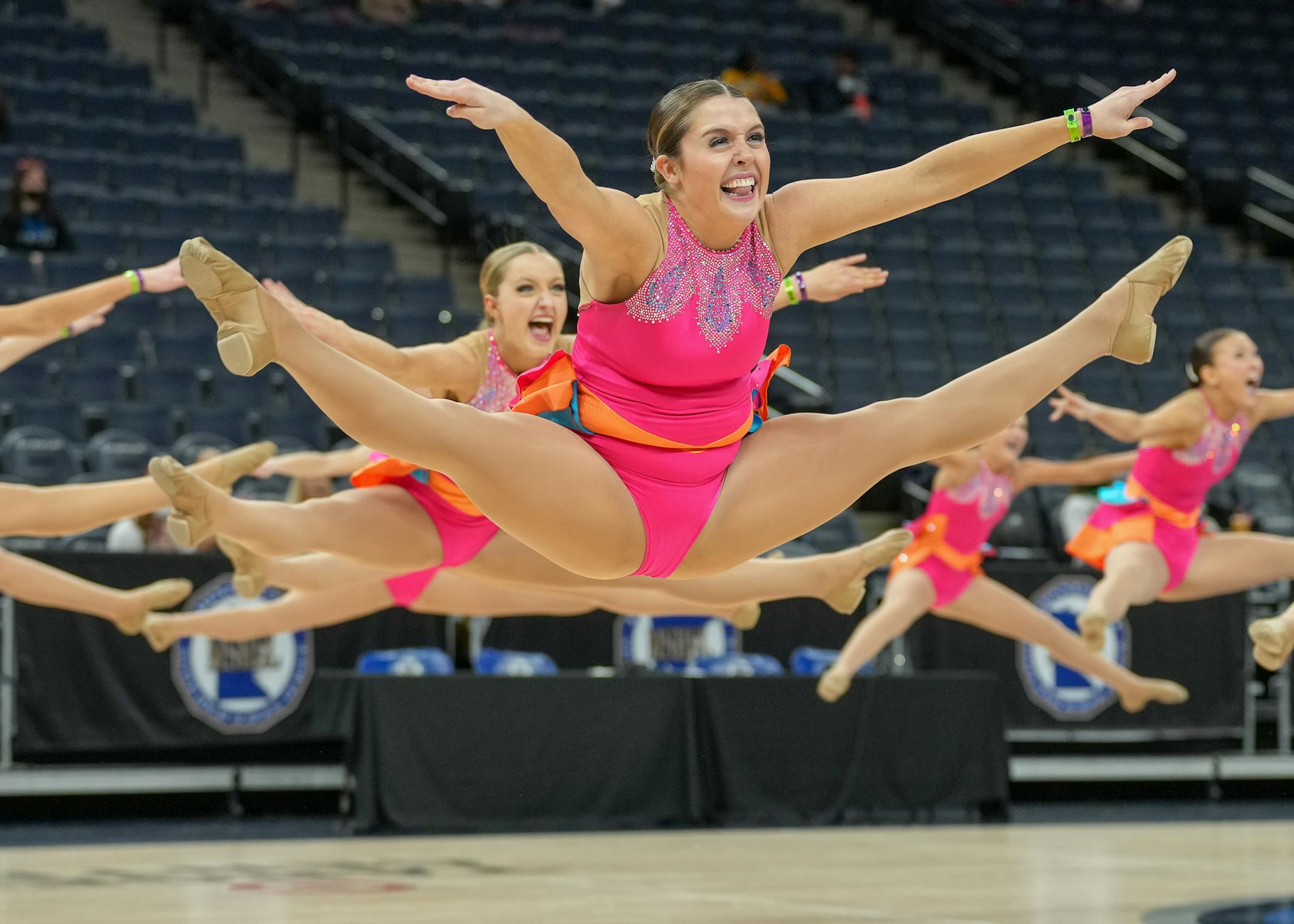 St. Cloud Cathedral performs at the Class 1A MSHSL State High Kick Dance Tournament.