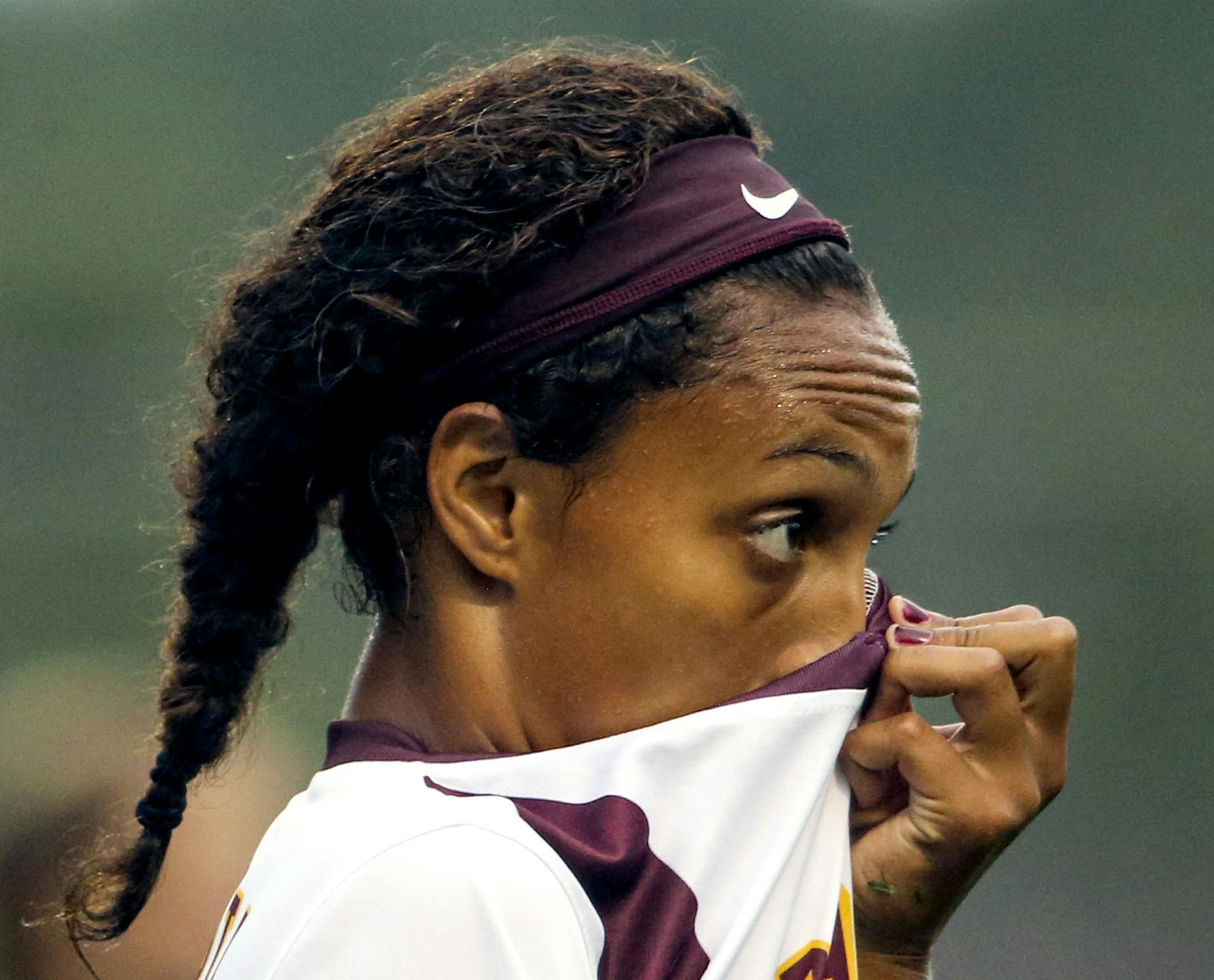 Gophers women's soccer player Simone Kolander during the University of Minnesota's game with Marquette University at Elizabeth Lyle Robbie Stadium Friday Aug. 29, 2014, in St. Paul, MN.] (DAVID JOLES/STARTRIBUNE)djoles@startribune.com Gophers vs. Marquette in women's soccer. Gophers women's soccer feature on Simone Kolander. She was Big Ten offensive player of the week for the first week of the season: tallying nine points with a combined two goals and five assists against Stetson and No. 2 Flor
