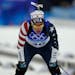 Paul Schommer crosses the finish line during the men's 20-kilometer individual race at the 2022 Winter Olympics, Tuesday, Feb. 8, 2022, in Zhangjiakou