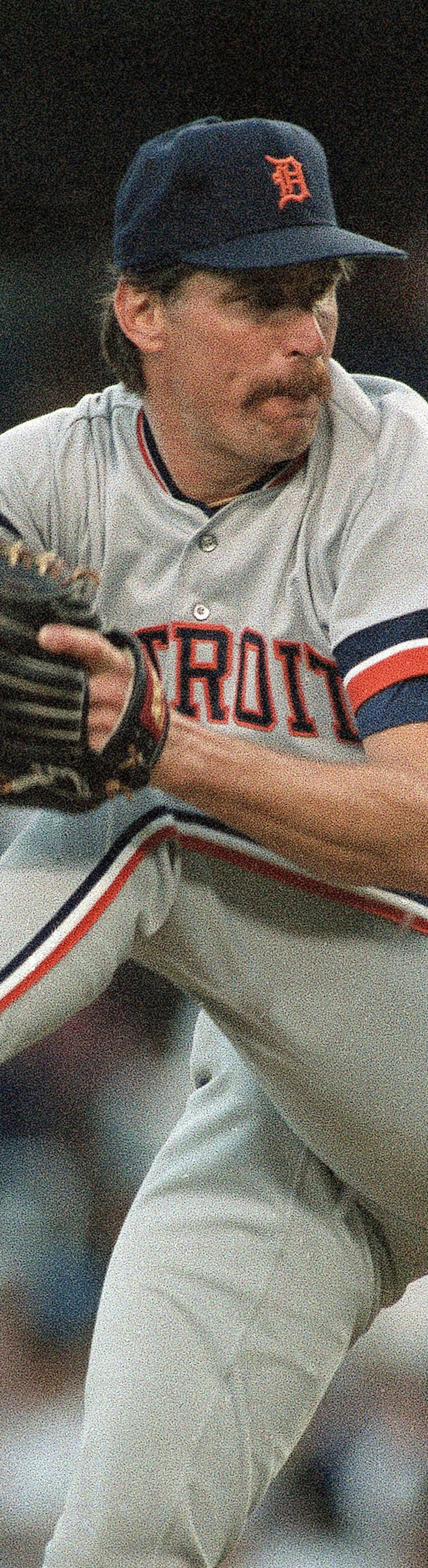 FILE - In this June 27, 1988, file photo, Detroit Tigers' Jack Morris pitches against the New York Yankees in New York. This is the last year Morris is eligible to be voted into the Hall of Fame by the Baseball Writers Association of America, and the former stalwart starting pitcher with three World Series rings faces a tough final hurdle to clear with newcomers Greg Maddux, Tom Glavine and Mike Mussina joining him on the ballot. Morris came close in 2013, with 67.7 percent approval. (AP Photo/M