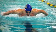 Andrew Colgan led Breck/Blake to a swimming state championship Saturday.