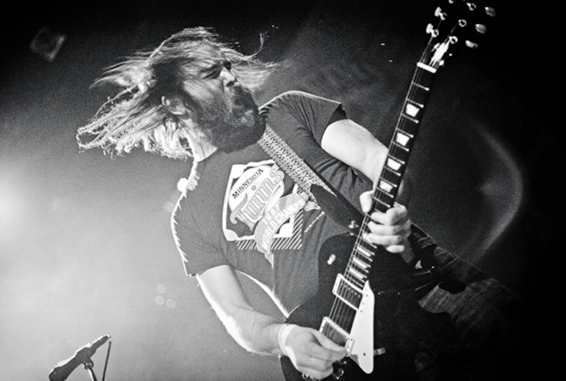 Take a good look at that beard. The 4onthefloor's Gabriel Douglas will be shaving it off tonight at the Triple Rock. / Photo by Leslie Plesser