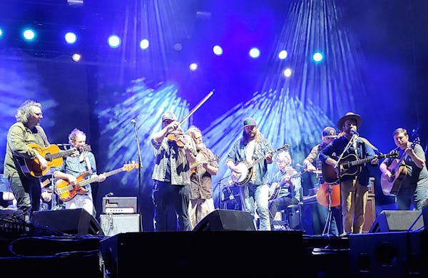 Trampled by Turtles’ members joined Wilco on stage at Treasure Island Casino Amphitheater in September 2021.