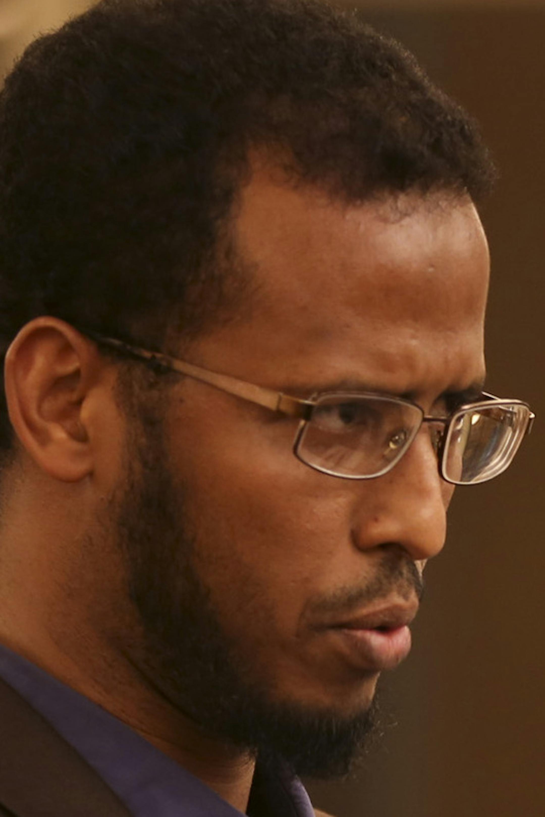 Madina Community Center director Khadar Abdi spoke to the Burnsville Planning Commission Monday night before they voted down a zoning change that would have allowed the community center to stay. ] JEFF WHEELER ï jeff.wheeler@startribune.com A Muslim community center that's been operating out of an empty office building was denied city approval for renovations to classroom and prayer spaces. Residents raised concerns about parking and increased traffic during the public comment portion of th