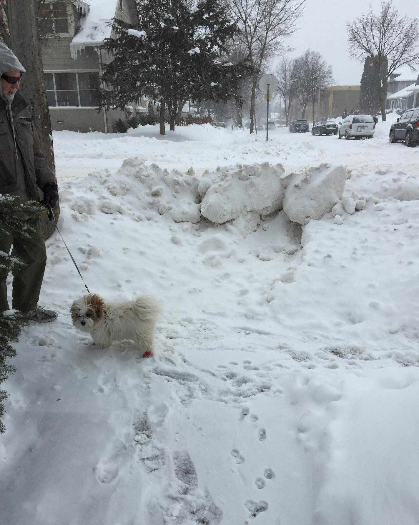 Photo provided by Jeanne Long
A Minneapolis street corner was socked in by plowing.