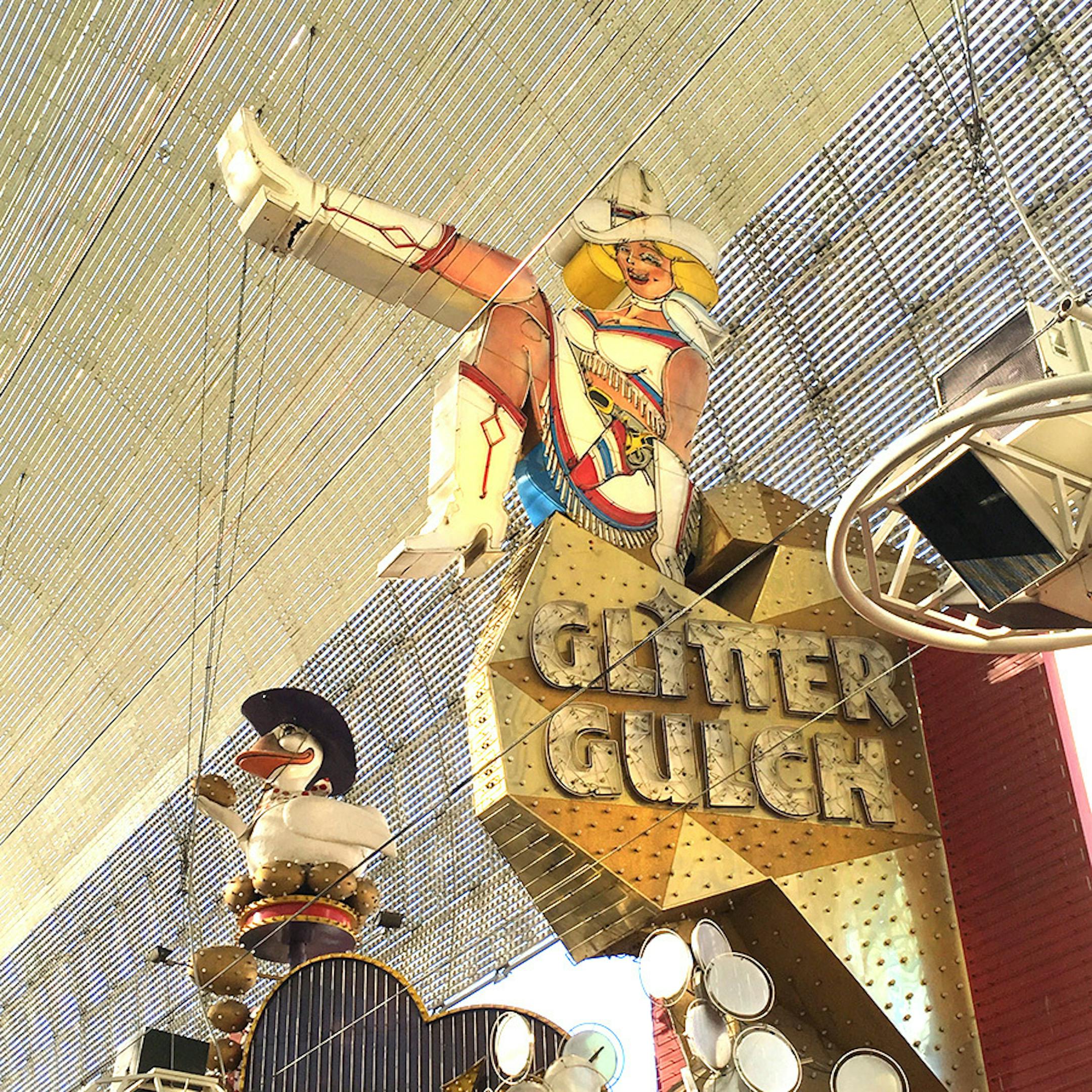 "Glitter Gulch" was a nickname for the Fremont Street gambling district - it's also the name of a strip club.