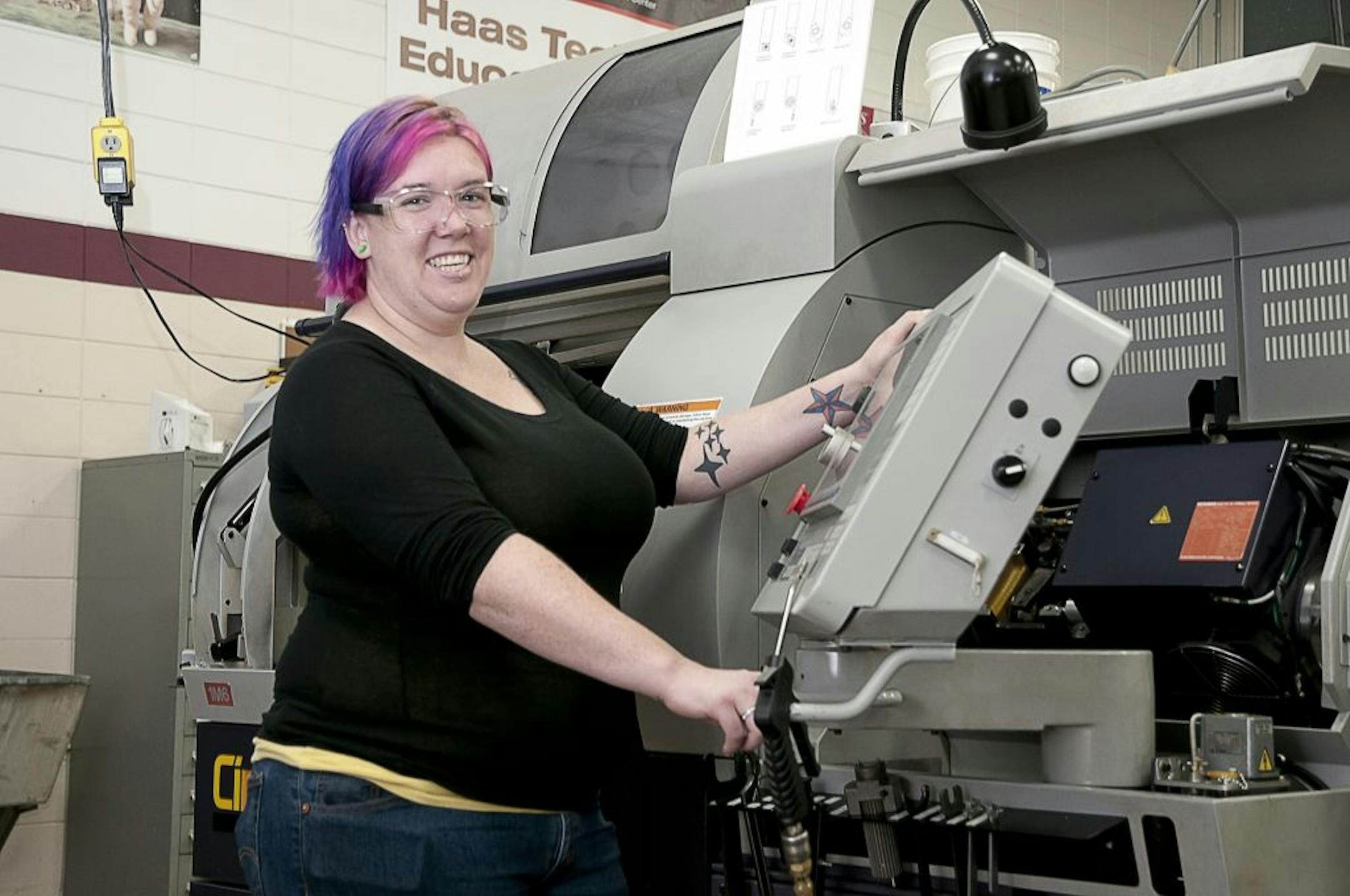 Photo by Tom Witta; Miranda Justice, machinist