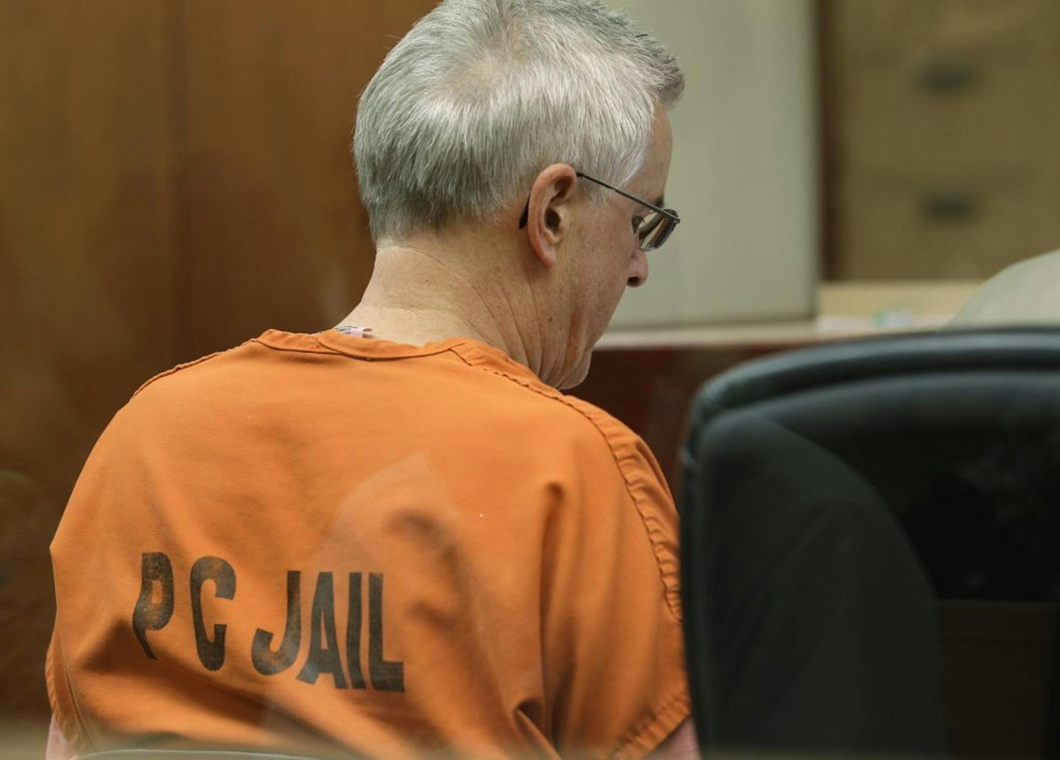 Steven Powell, the father-in-law of missing Utah woman Susan Powell, appears in Pierce County courtroom, Friday, Sept. 23, 2011, in Tacoma, Wash. Powell was convicted on 14 counts of voyeurism after police found in his home large numbers of suggestive pictures of two young neighbor girls.