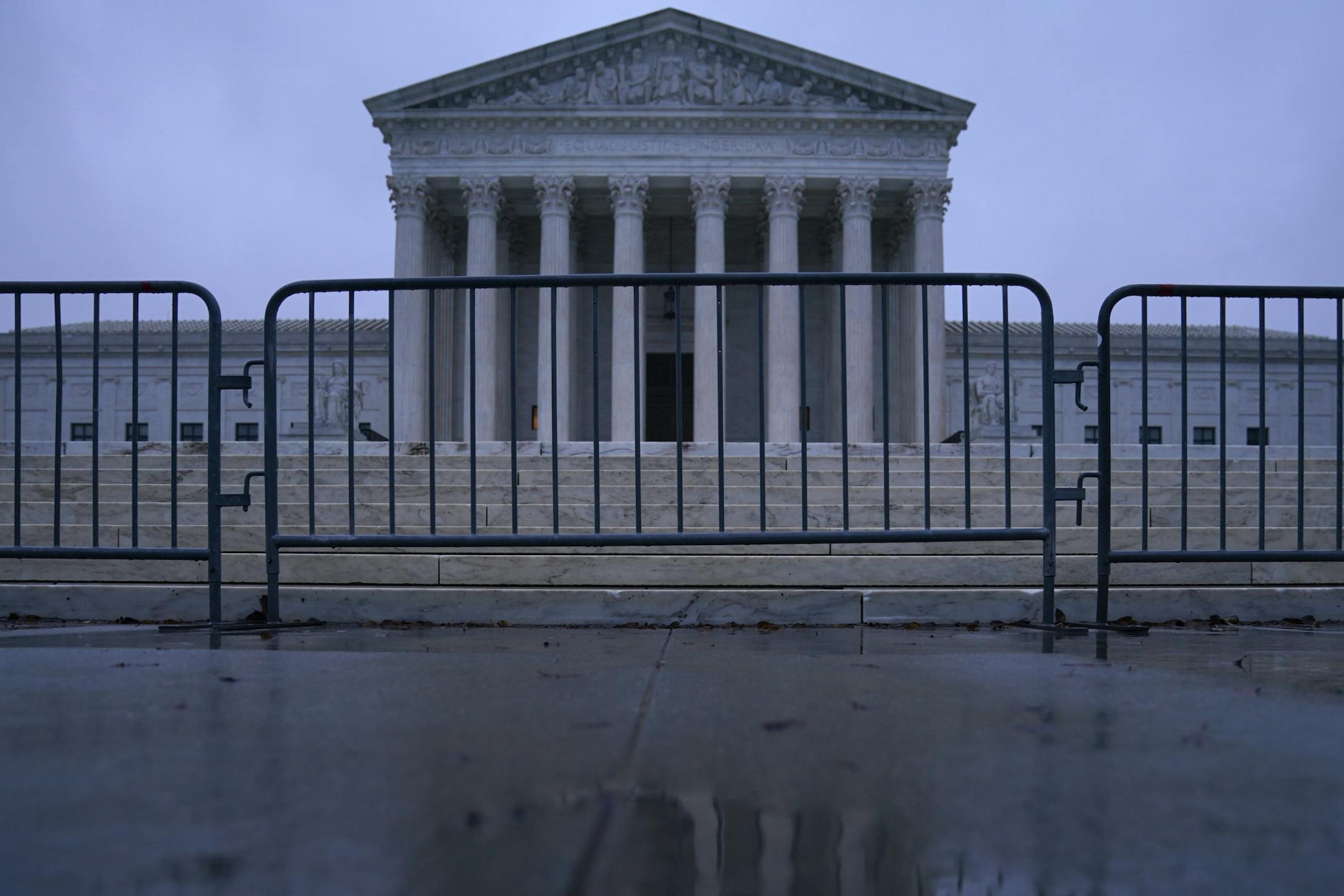 The Supreme Court building in Washington, early Monday, Oct. 12, 2020, before the first confirmation hearing for Judge Amy Coney Barrett, President Donald Trump's Nominee for Supreme Court. (Anna Moneymaker/The New York Times)