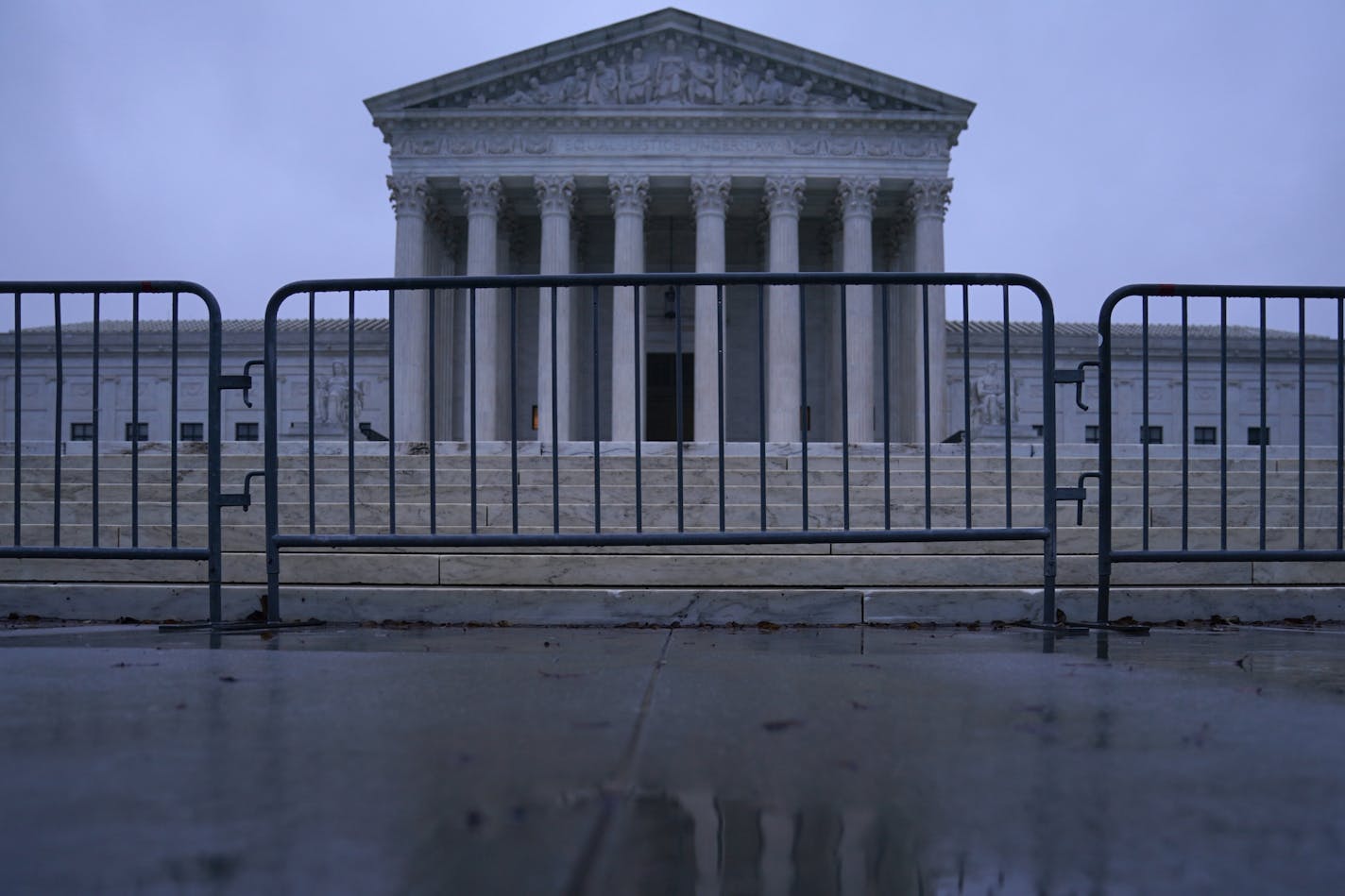 The Supreme Court building in Washington, early Monday, Oct. 12, 2020, before the first confirmation hearing for Judge Amy Coney Barrett, President Donald Trump's Nominee for Supreme Court. (Anna Moneymaker/The New York Times)