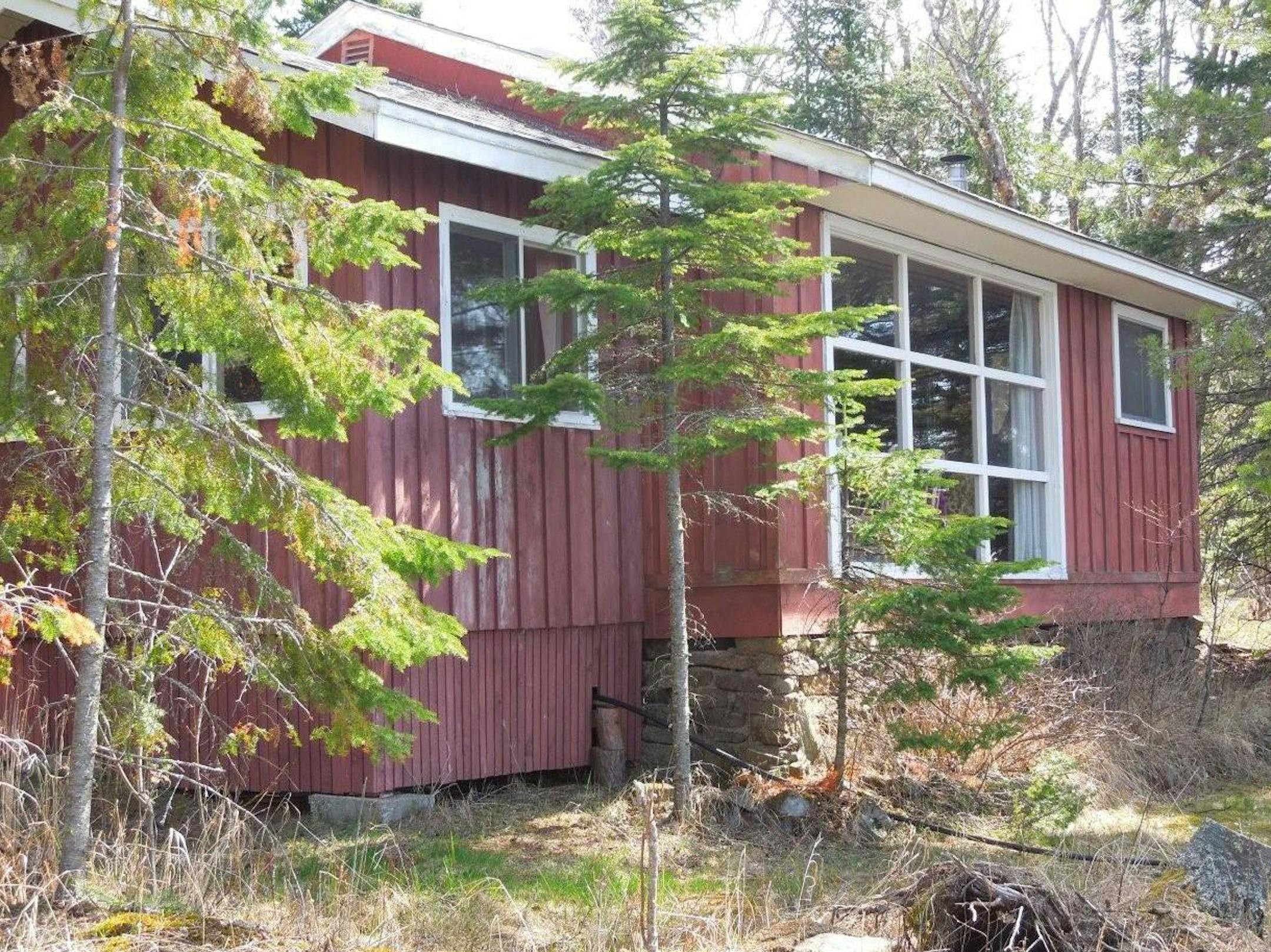 A view of the cabin from the lake