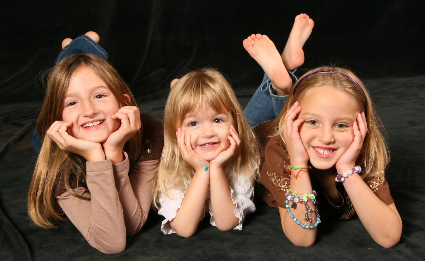 Amara, left, Cecilia, center, Sophie Schaffhausen