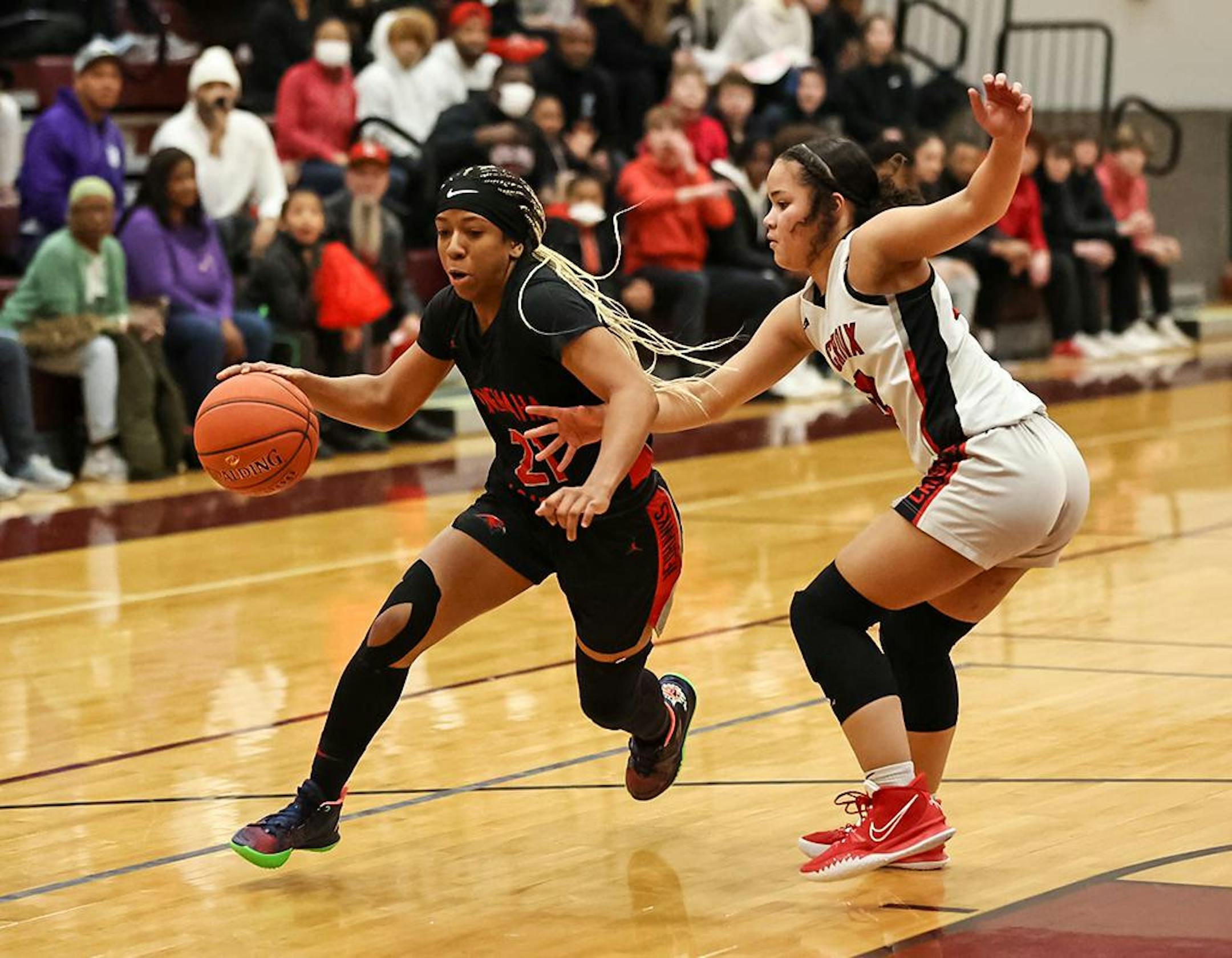 St. Croix Lutheran Crusaders vs. Minnehaha Academy Redhawks at Southwest Christian High School on Friday, March 11, 2022. Photo by Cheryl A. Myers, SportsEngine