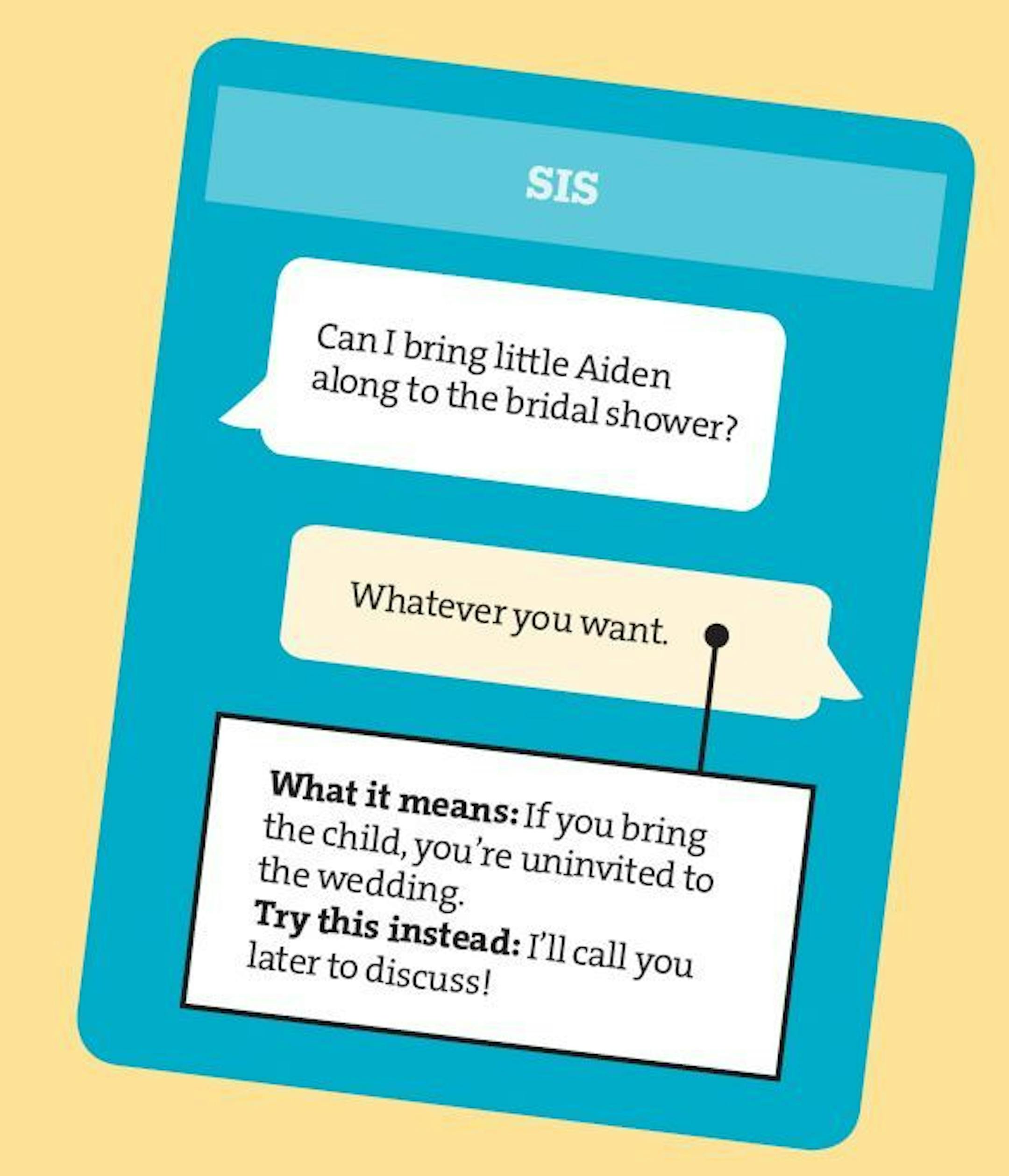 Translate your texts: Learn how to say what you mean more clearly in these common scenarios.