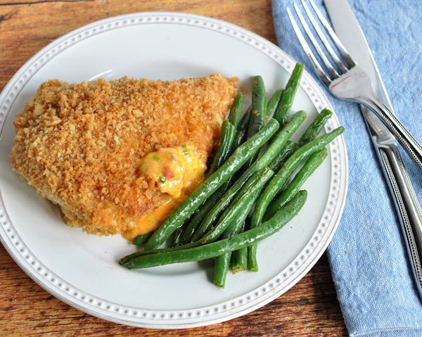Meredith Deeds, Special to the Star Tribune
Pimiento Cheese-Stuffed Crispy Chicken and Green Bean Sheet-Pan Dinner