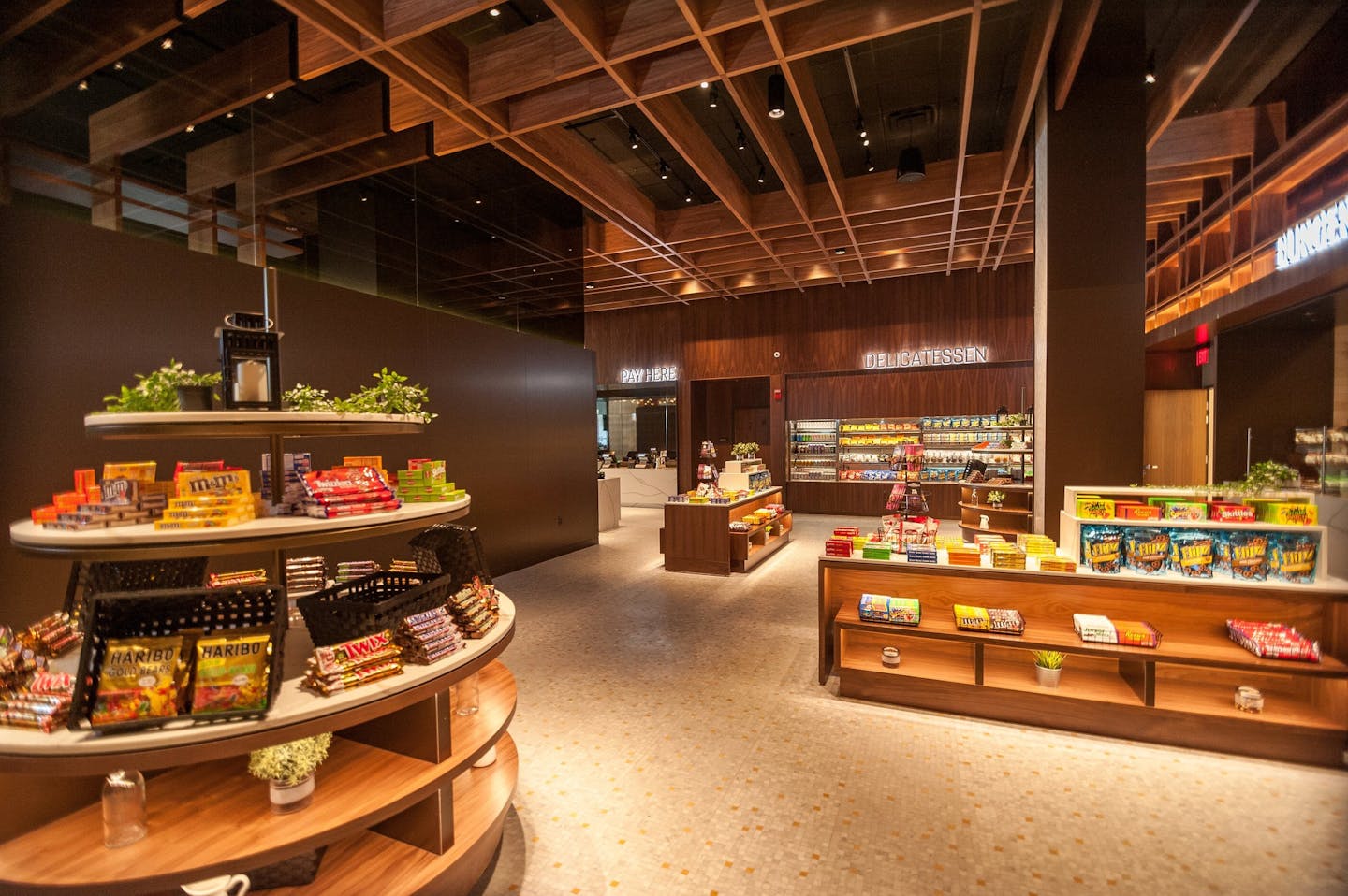 Candy, fruits and snacks are grab-and-go at the CMX Market Cinema at Mall of America.