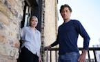 Minneapolis Mayor Jacob Frey and his wife, Sarah Clarke, stood for a portrait at their home in 2020.