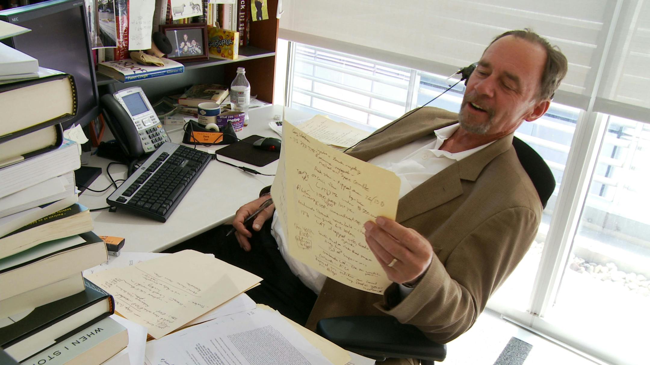 David Carr in "Page One: Inside the New York Times."
