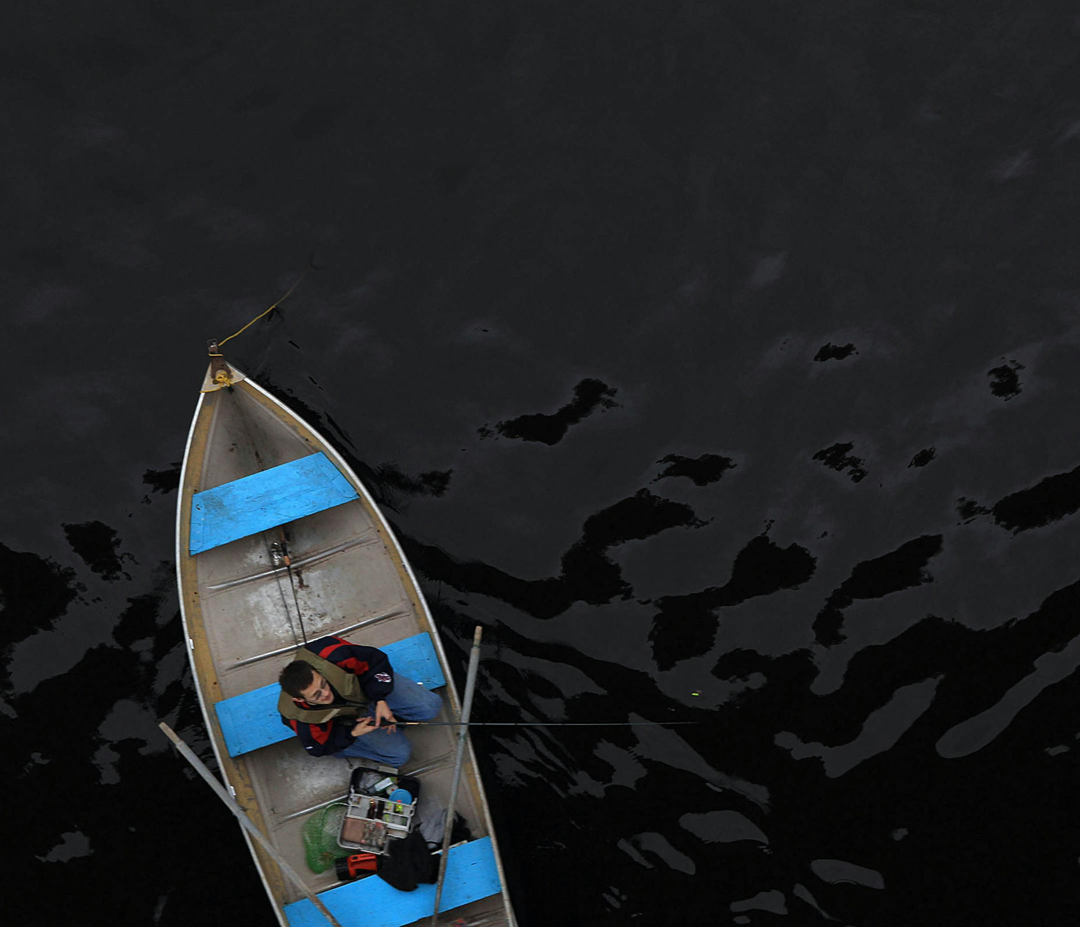 JIM GEHRZ ¬• jgehrz@startribune.com Osceola, WI/September 3, 2010/3:30 PM] Timothy Wislon, Osceola, WI., fished the waters of the St. Croix National Scenic Riverway near the Osceola Landing along the Minnesota-Wisconsin border. Wilson said he had not had any bites yet but planned to continue fishing for a while longer. ORG XMIT: MIN2013041710551869