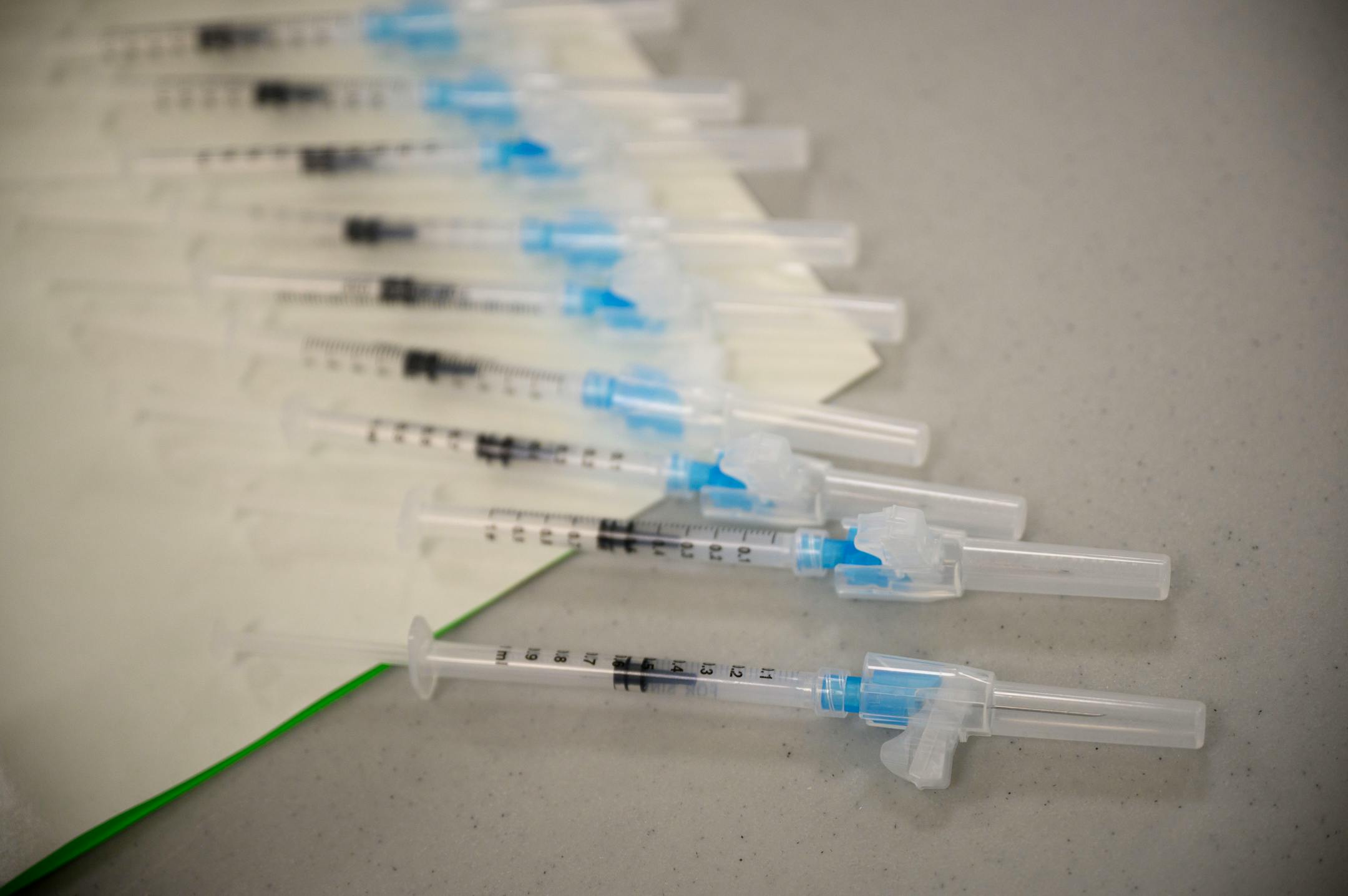 Syringes filled with the Moderna COVID-19 vaccine Tuesday.