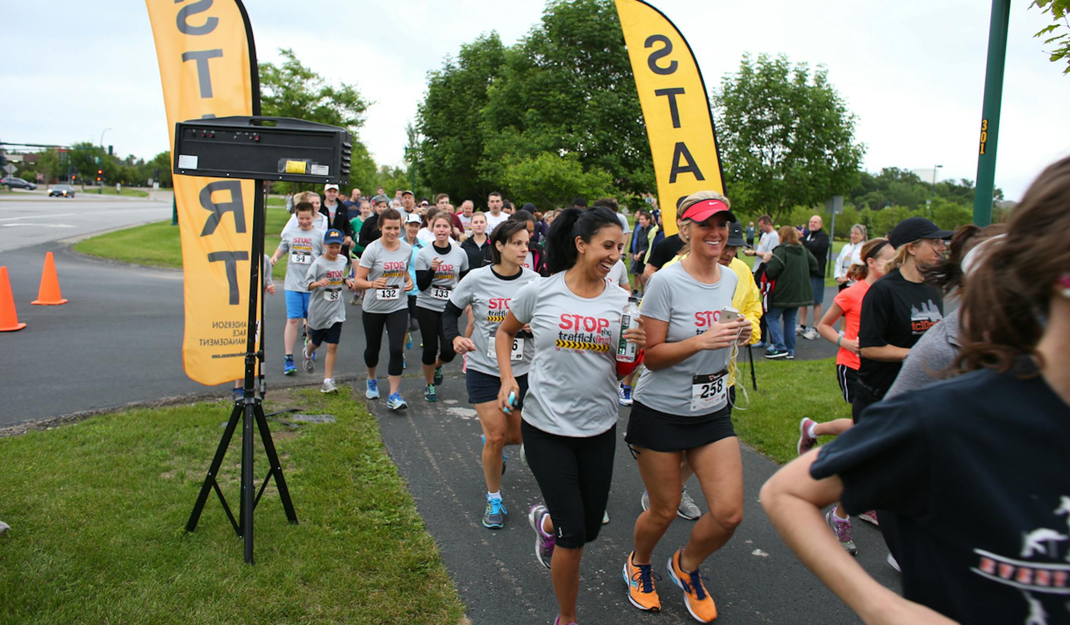 Photo courtesy of Adam Bettcher Photography Stop the Trafficking 5K Walk/Run for Justice was held last Saturday, June 14. This was the first year this community-wide event was held to raise awareness about human trafficking, and it was a huge success. 850 people registered to walk or run, exceeding the initial goal of 500 participants. At least $16,000 will be donated to four organizations focused on providing housing and services to trafficked youth in our communities. Grace Church and the City
