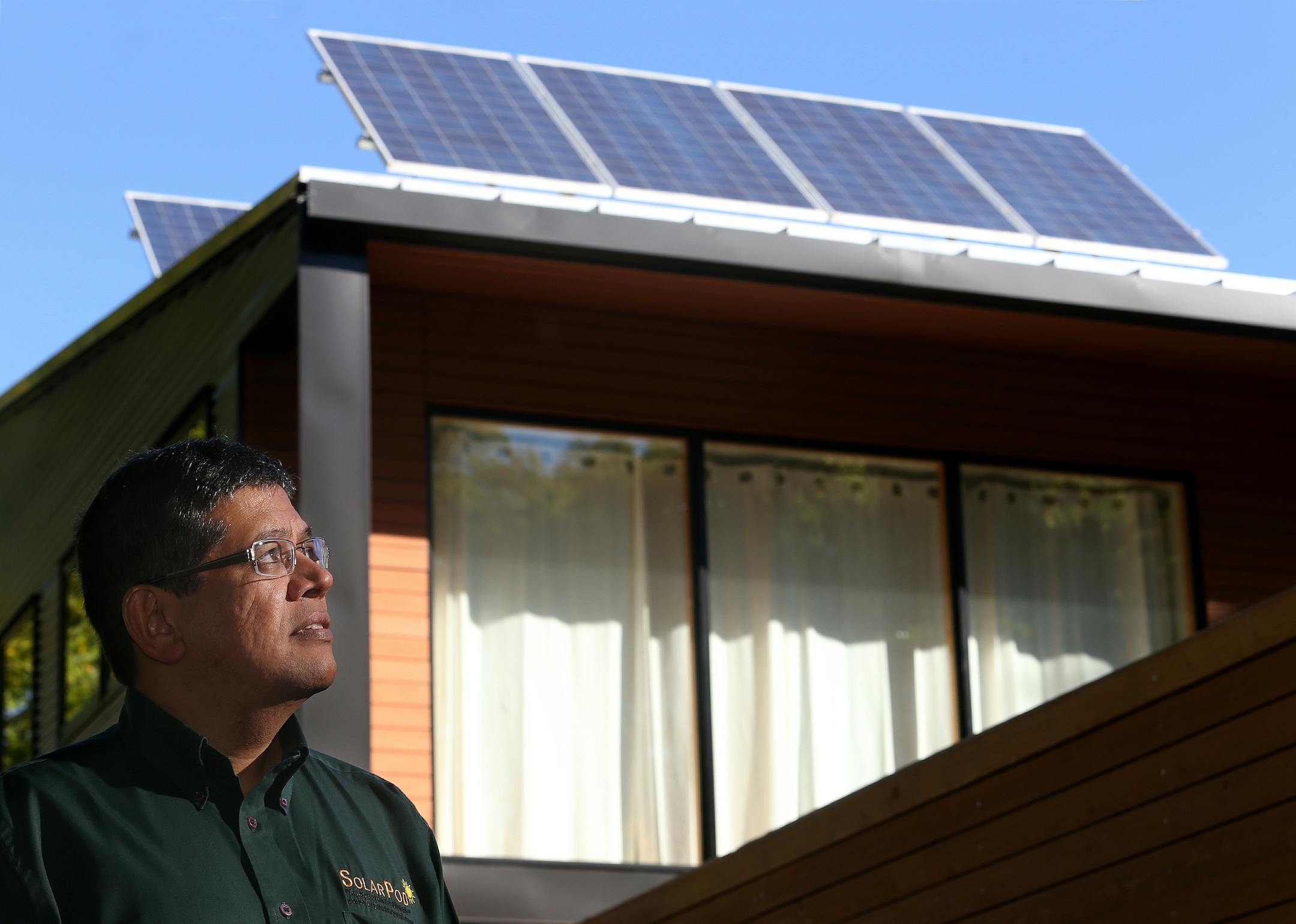 Mouli Vaidyanathan, President of Mouli Engineering Inc. that delveloped SolarPod at a St. Paul home that has installed two SolarPod panels. St. Paul, MN. August 1, 2013. ] JOELKOYAMA‚Ä¢joel koyama@startribune A Minnesota entrepreneur has brought the IKEA assemble-it--yourself concept to solar power. Engineer Mouli Vaidyanathan says his SolarPod system with four solar panels arrives at customers' home or business on a pallet and can be assembled in a few hours and plugged into a