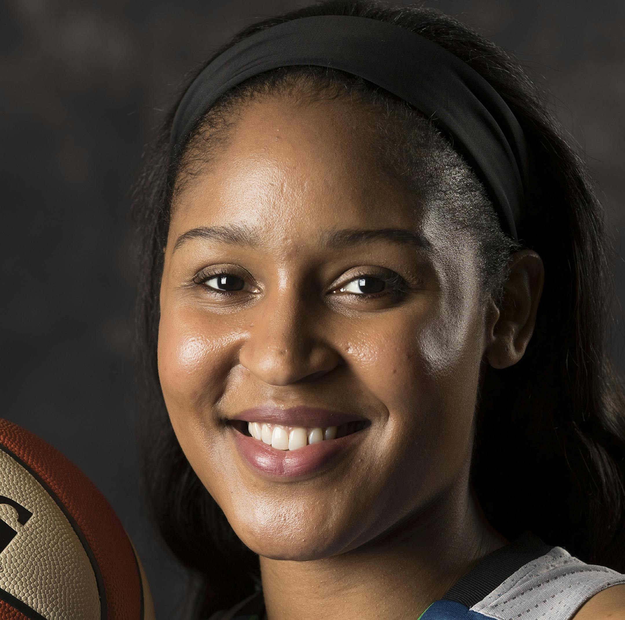 Forward Maya Moore during Minnesota Lynx media day at Mayo Clinic Square Monday May 1, 2017 in Minneapolis, MN.] JERRY HOLT ¥ jerry.holt@startribune.com