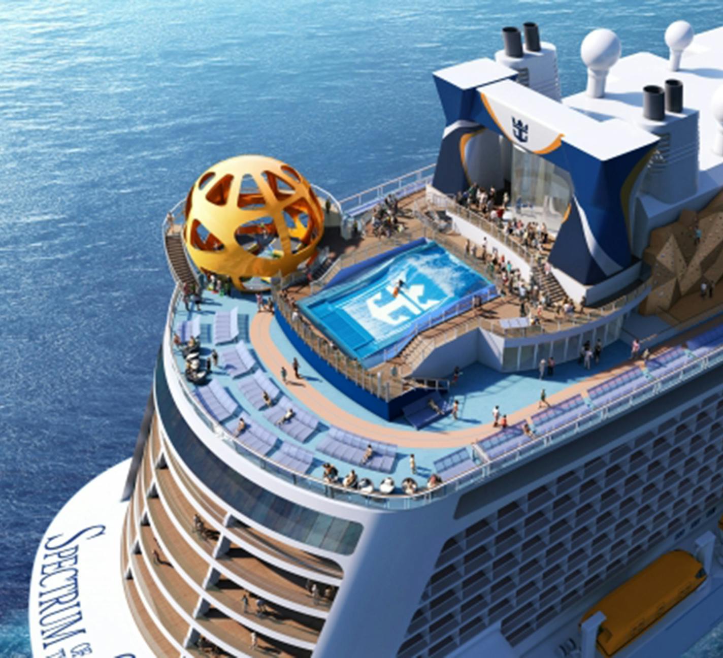 Royal Caribbean Spectrum of the Seas is the fourth Quantum-class ship for the cruise line. It is being constructed at Meyer Werft shipyard in Papenburg, Germany. It is due April 2019. (Royal Caribbean International) ORG XMIT: 1505900