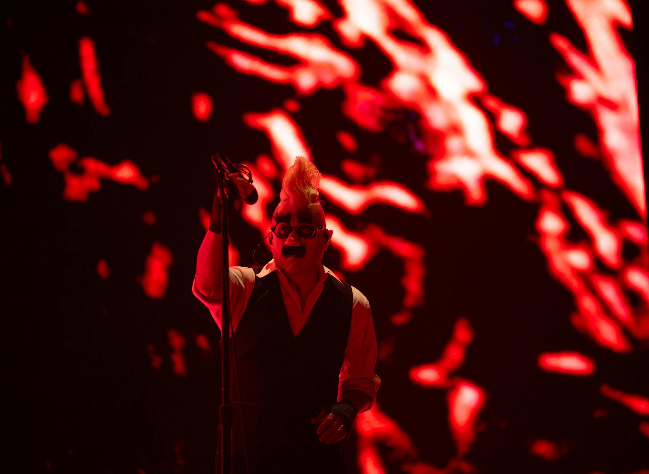 Singer Maynard James Keenan of Tool during the band's first song of their concert Tuesday night, October 31, 2023, at Xcel Energy Center in St. Paul.