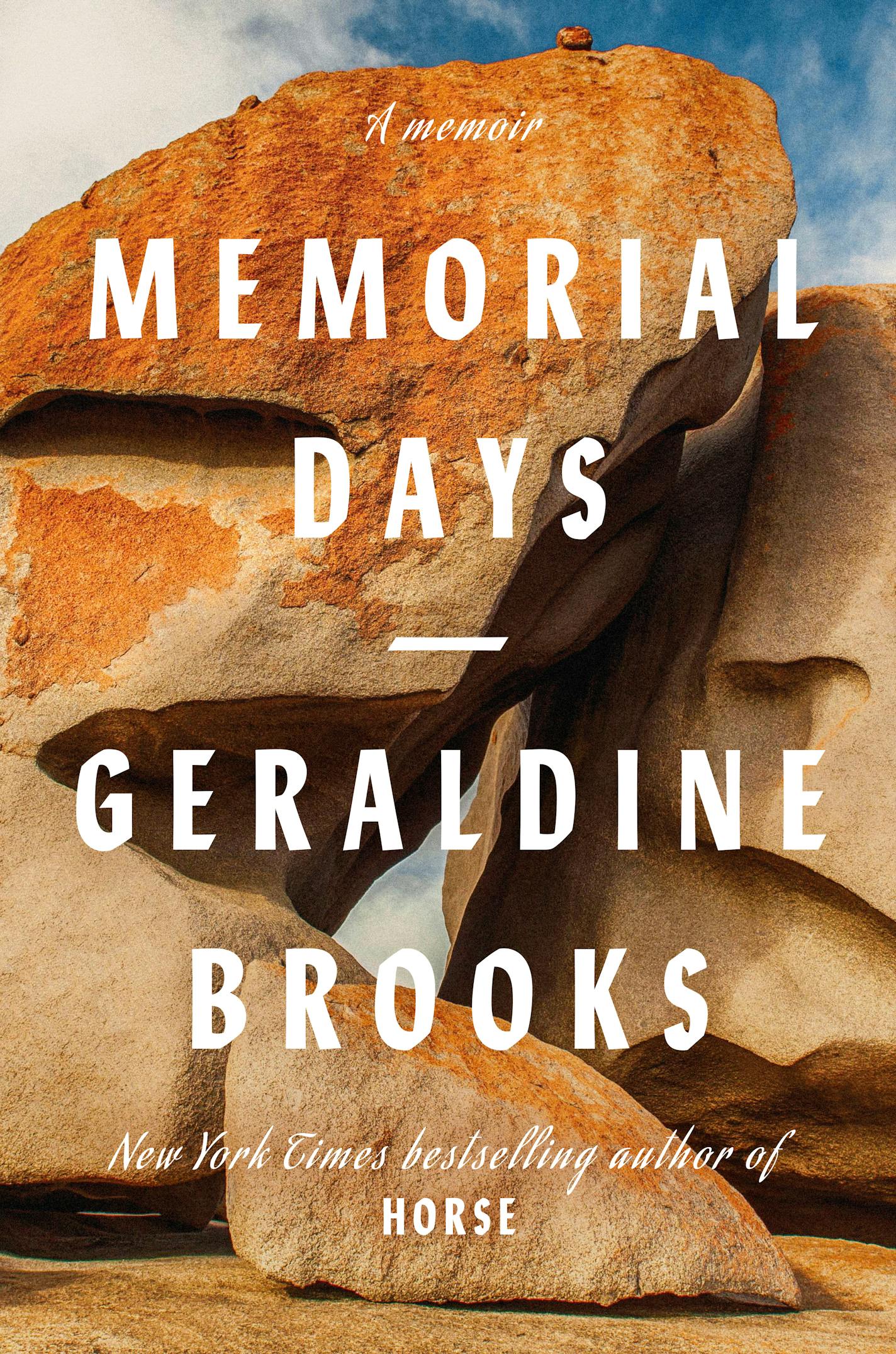 cover of Memorial Days is a photograph of large stone formations