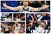 Clockwise from top: Dallas' Luka Doncic, the Wolves' Jaden McDaniels, Rudy Gobert and Karl-Anthony Towns and Dallas' Kyrie Irving are difference-maker