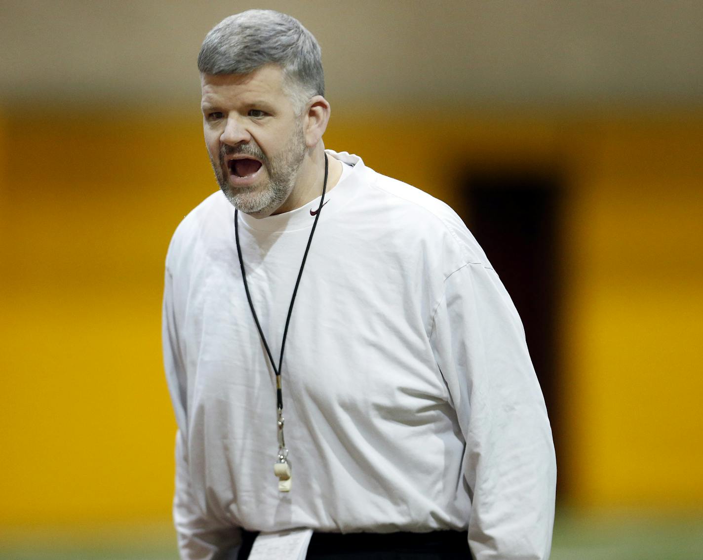 Gophers offensive coordinator Matt Limegrover