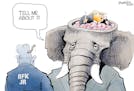 Editorial cartoon: The GOP worm