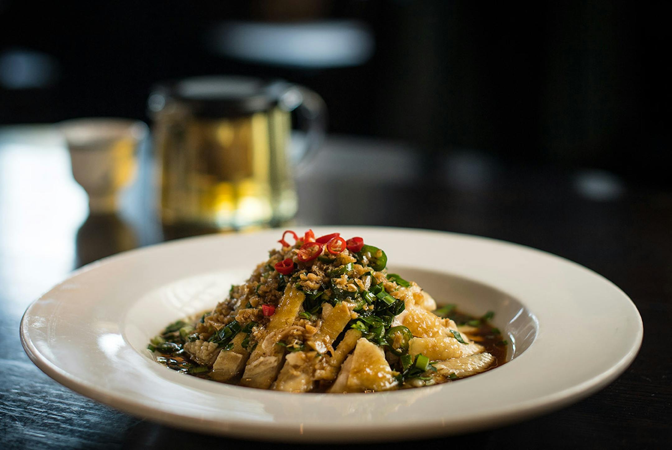 The Tea House's chive chicken.