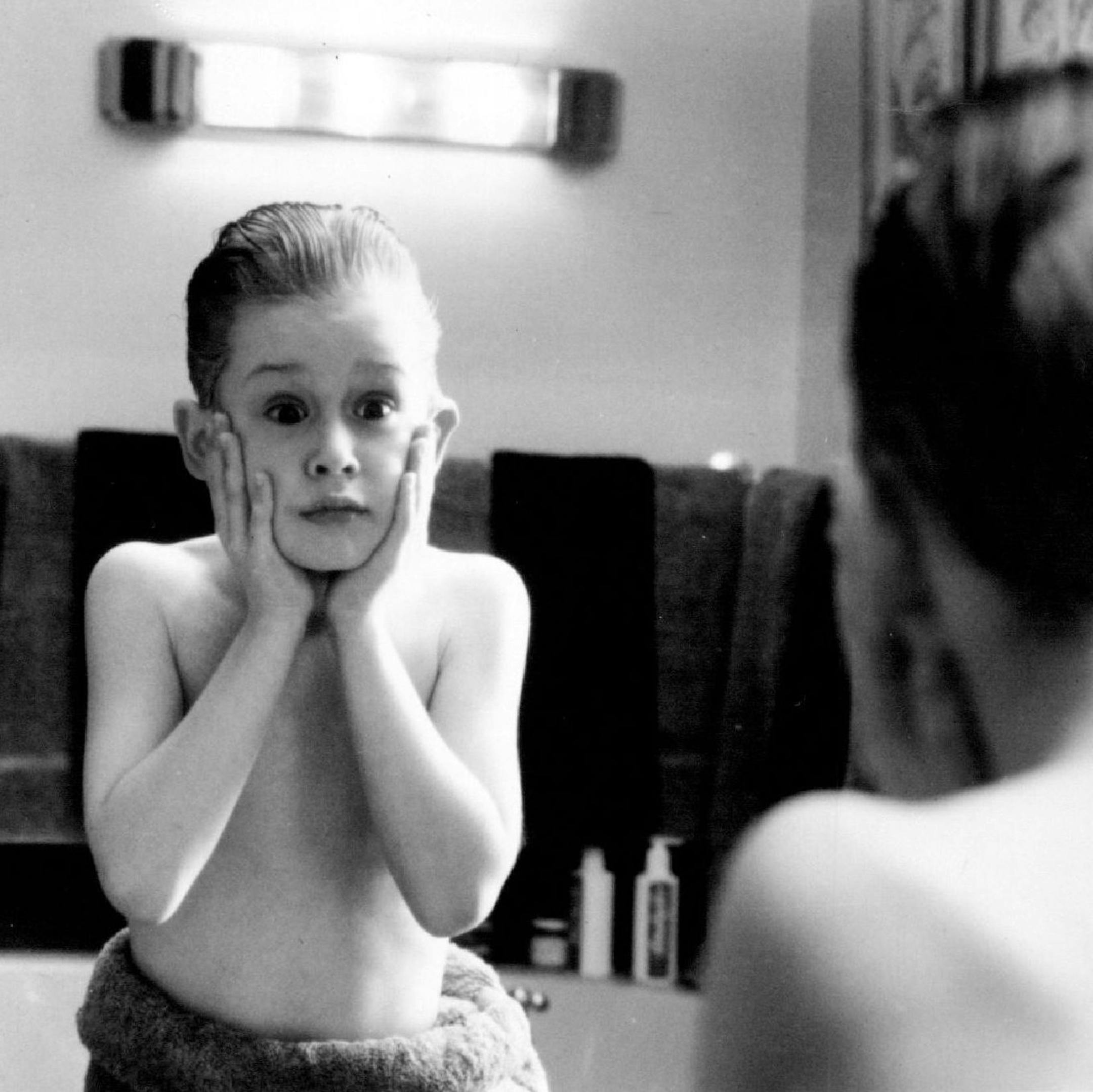 November 16, 1990 Home Alone -- Macaulay Culkin stars as eight-year-old Kevin McCallister, who has to defend his house against a pair of bumbling burglas when his family flies off on a Christmas Holiday, accidentally leaving Kevin "Home Alone," in the new comedy written and produced by John Hughes and directed by Chris Columbus for Twentieth Century Fox. Don Smetzer