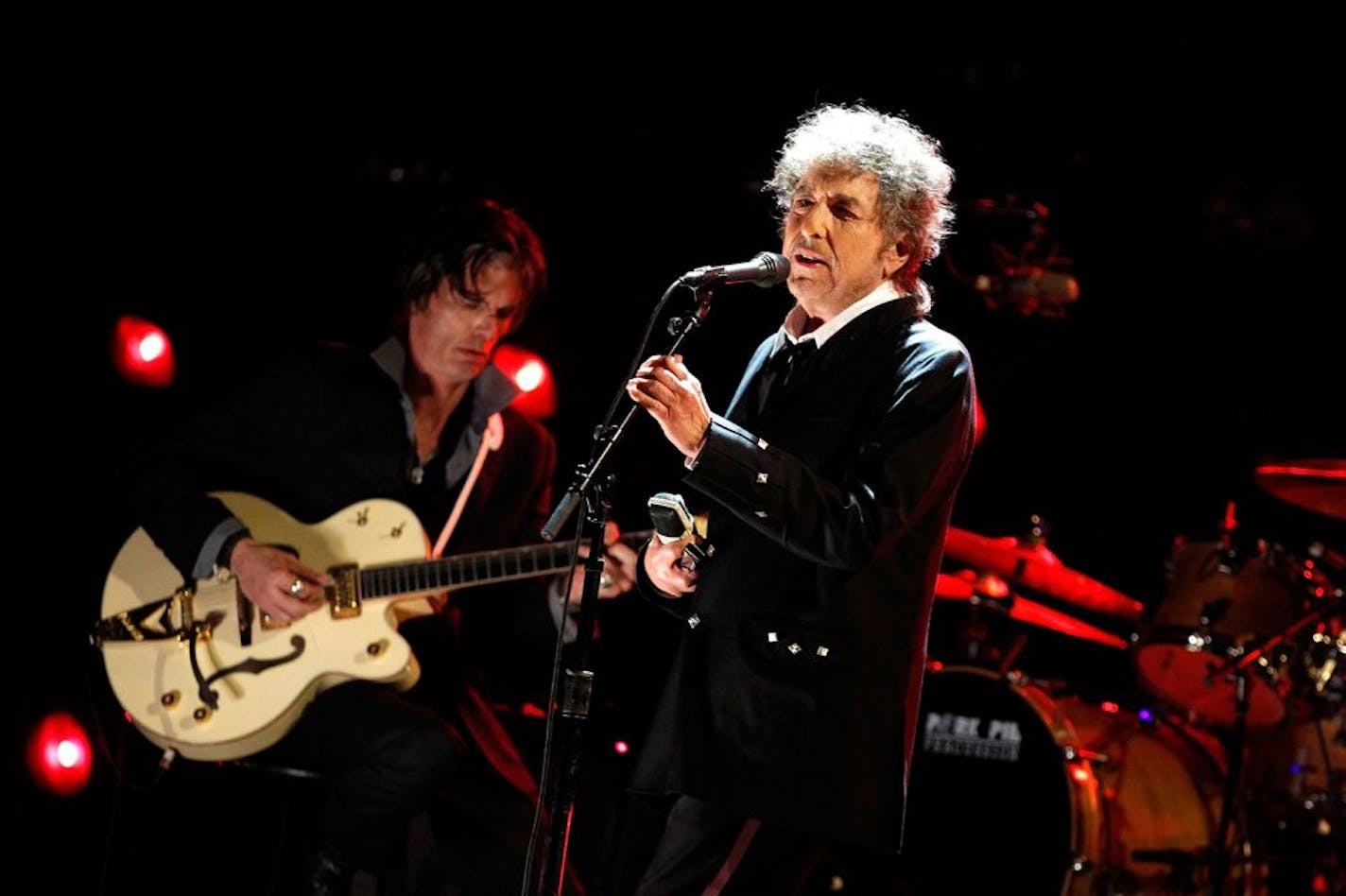 Musician Bob Dylan onstage during the 17th Annual Critics' Choice Movie Awards held at The Hollywood Palladium on Jan. 12, 2012 in Los Angeles, Calif.