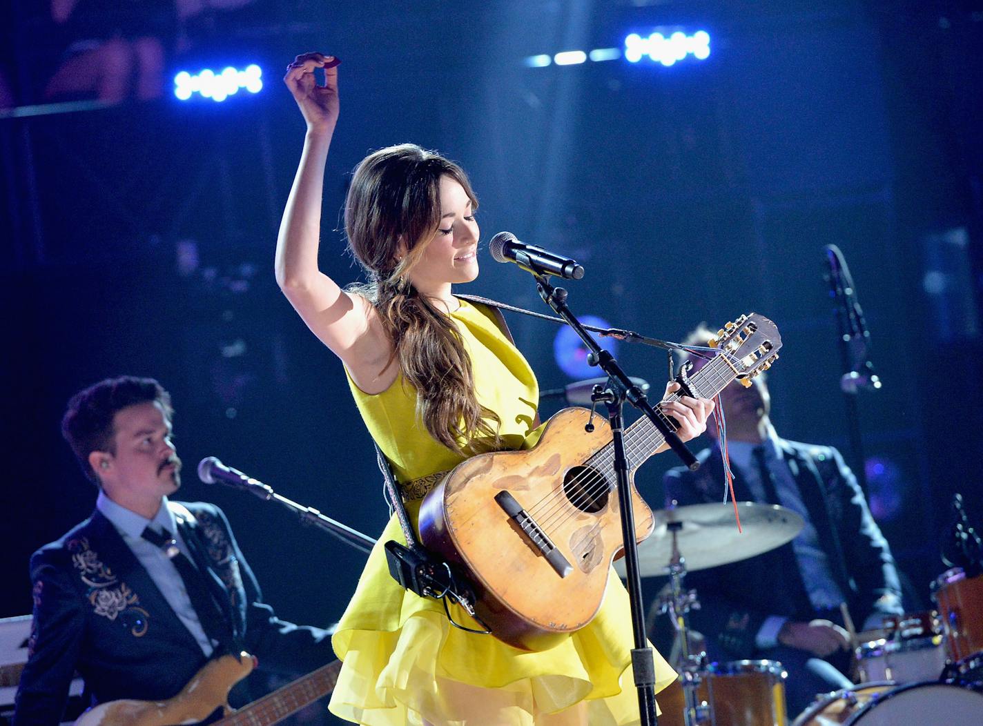 Kacey Musgraves performs onstage during the 47th annual CMA awards at the Bridgestone Arena on November 6, 2013 in Nashville, United States.