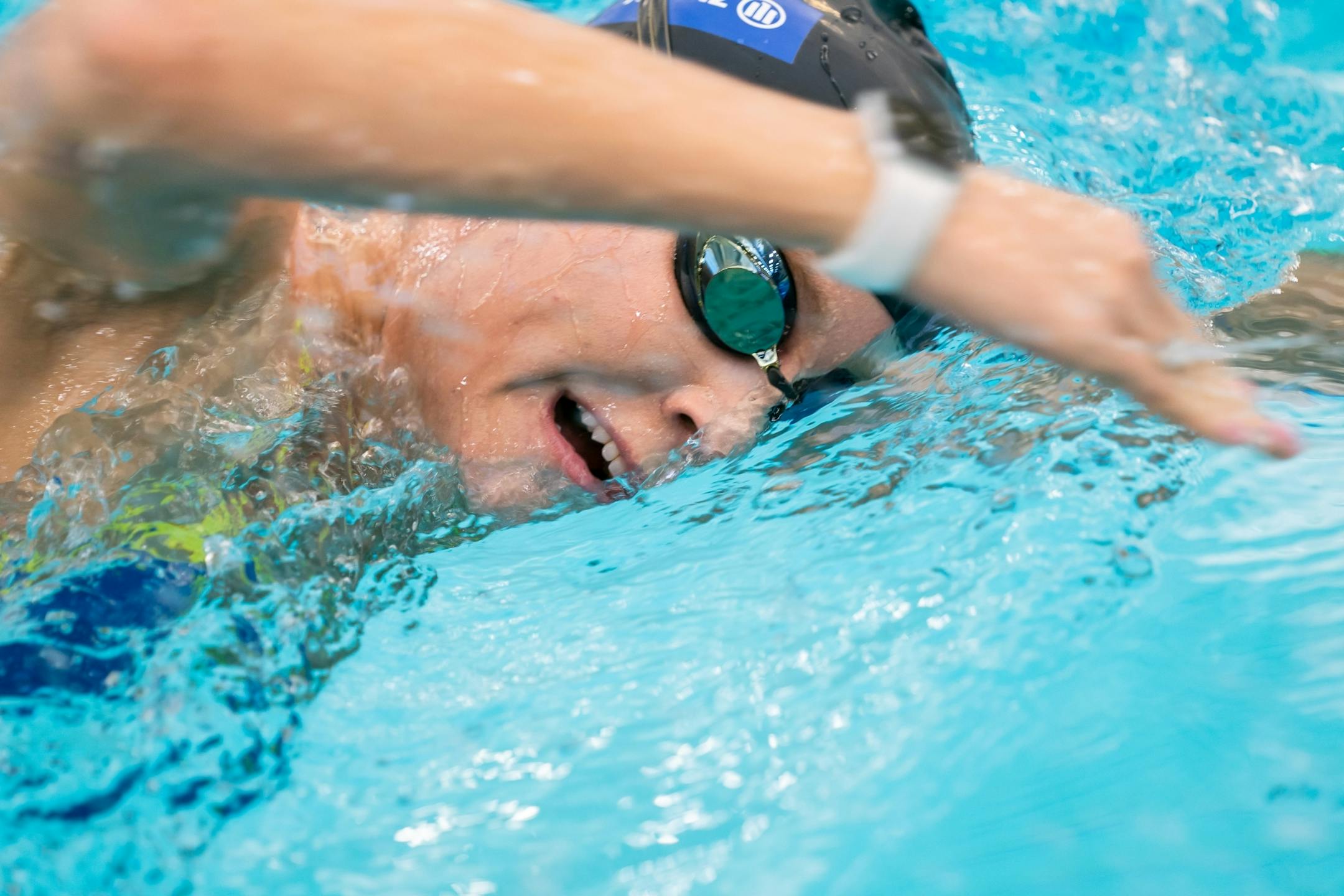 Mallory Weggemann, paralympic swimmer, gold medalist and Minnesotan, described what it means to her to be swimming back at the University of Minnesota in the upcoming U.S. Paralympic Team Trials and then how she enters the water from a starting block as a Paralympic swimmer. She then demonstrated her strokes. The United States Olympic & Paralympic Committee announced that Minneapolis area has been selected as the site of the 2020 U.S. Paralympic Team Trials for cycling, swimming and track and fi