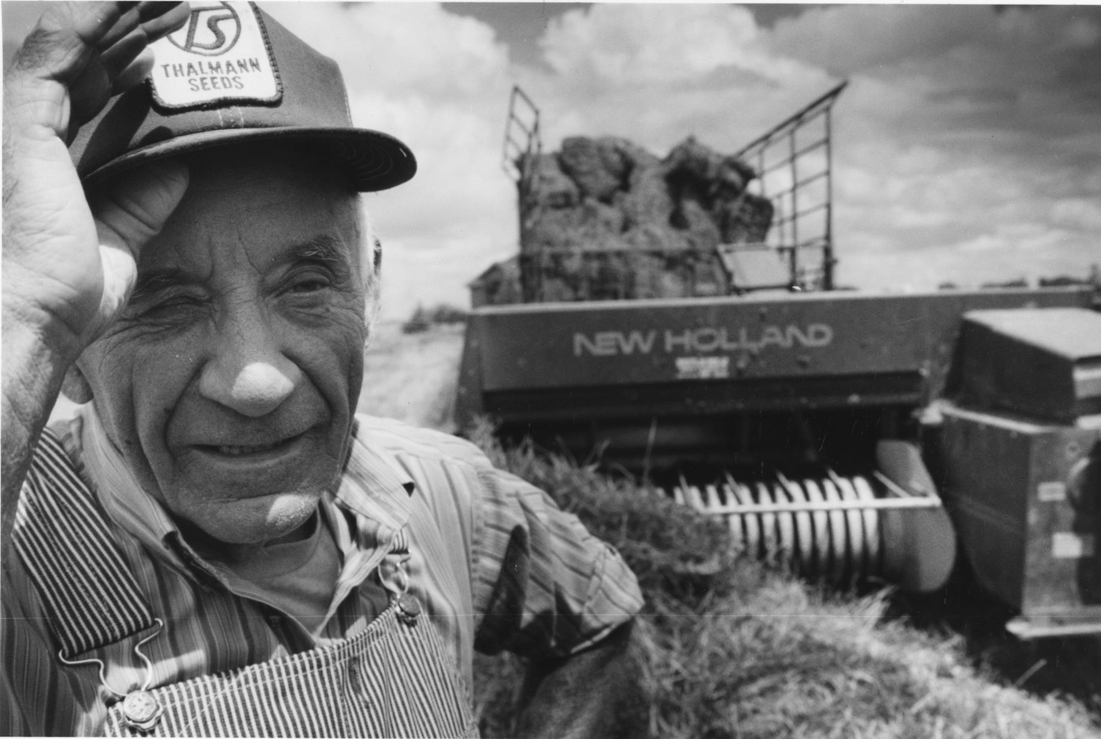 Farmer Wilfred (Hunk) Scherer carried on family traditions that went back to his great-grandfather and Medina pioneer.