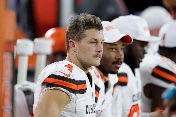 Britton Colquitt, with the Browns earlier this preseason.