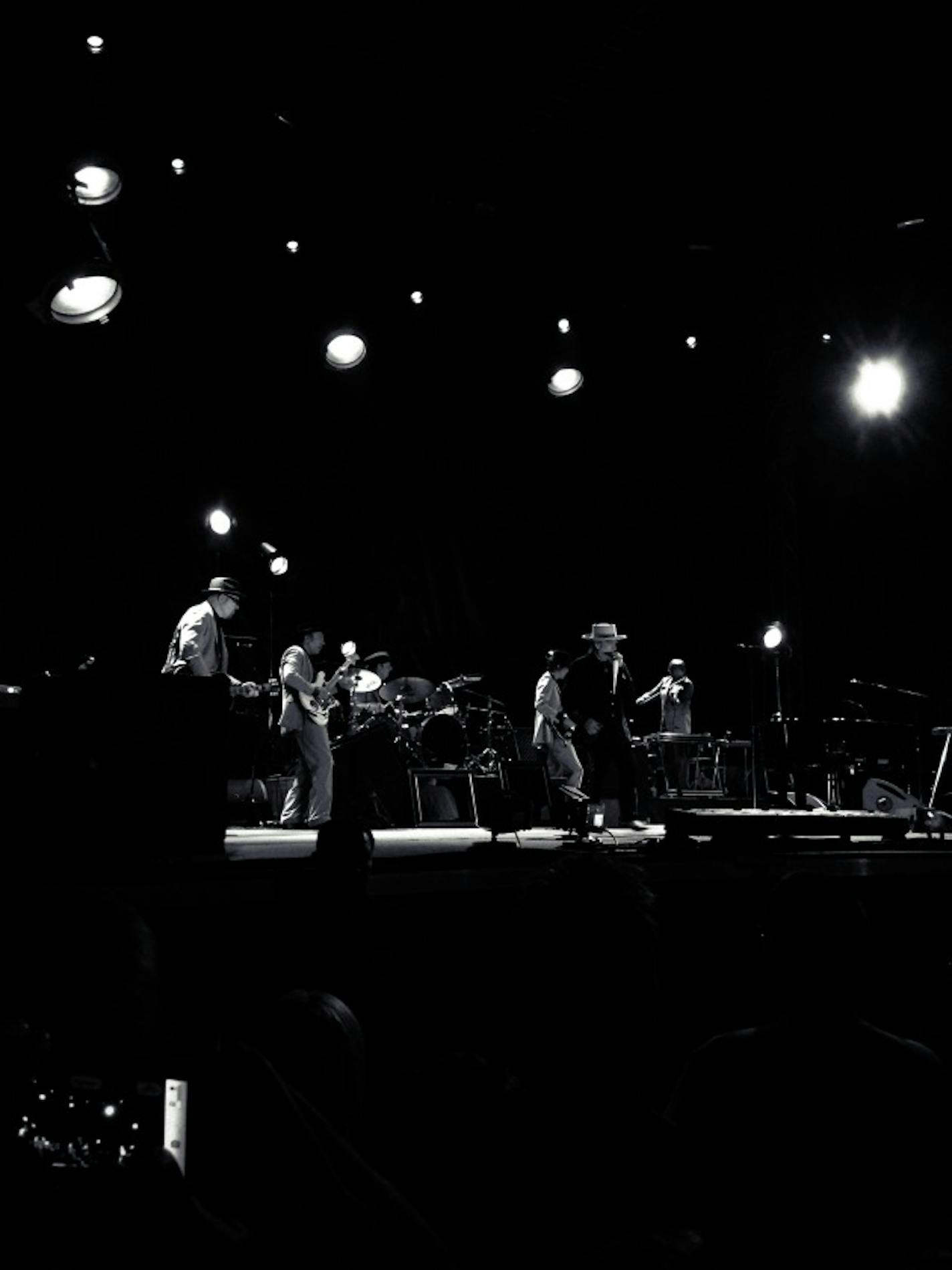 Bob Dylan and his band threw in one localized surprise Wednesday at Midway Stadium in St. Paul. / Jeff Wheeler, Star Tribune