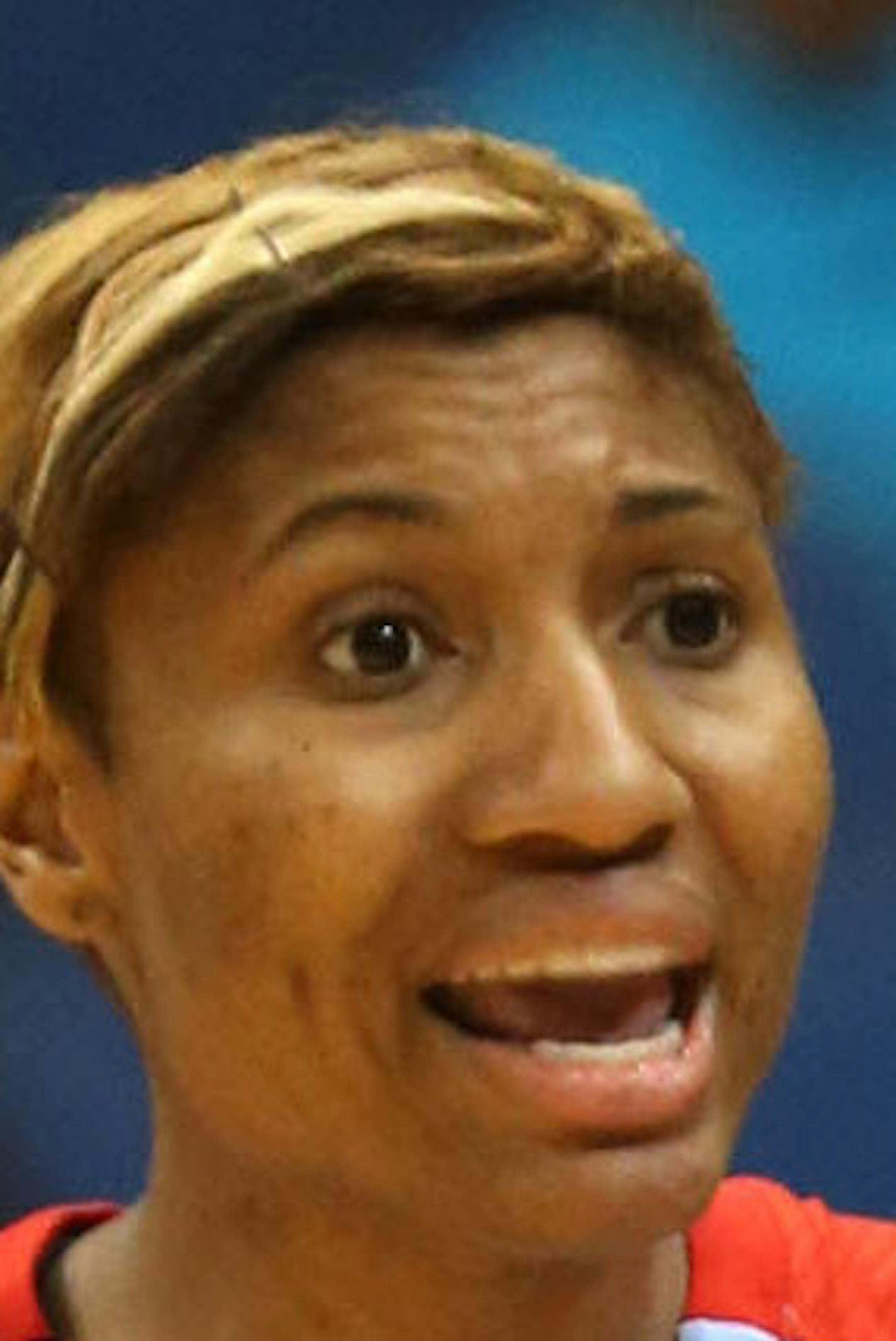 Angel McCoughtry #35 of the Atlanta Dream complained about being called for a foul during third quarter of Game 2 of the WNBA Finals at Target Center in Minneapolis, Min., Tuesday, October 8, 2013 Lynx won 88-63. ] (KYNDELL HARKNESS/STAR TRIBUNE) kyndell.harkness@startribune.com