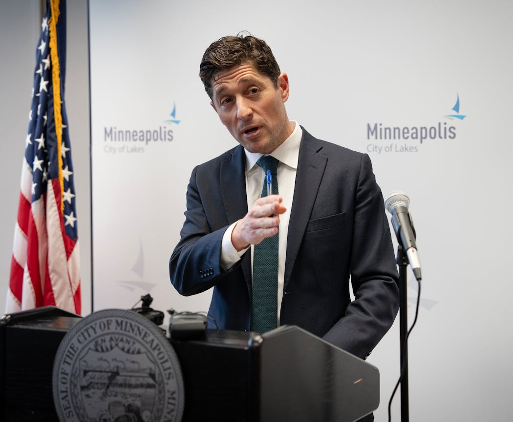 Mayor Jacob Frey gave a statement to the media after City Council voted to override his veto on an Israel-Hamas cease-fire resolution.