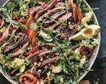 Gingered Thai Steak And Pepper Salad "Reprinted from Half Baked Harvest Super Simple. Copyright © 2019 by Tieghan Gerard. Photographs copyright © 20