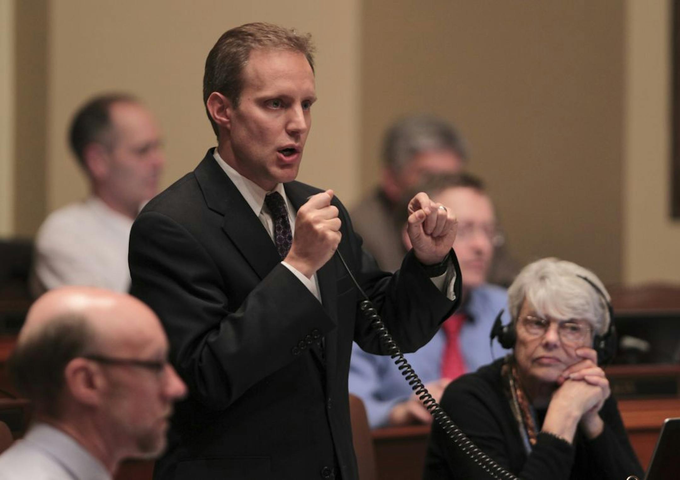 Rep. Steve Simon, left, DFL-St. Louis Park