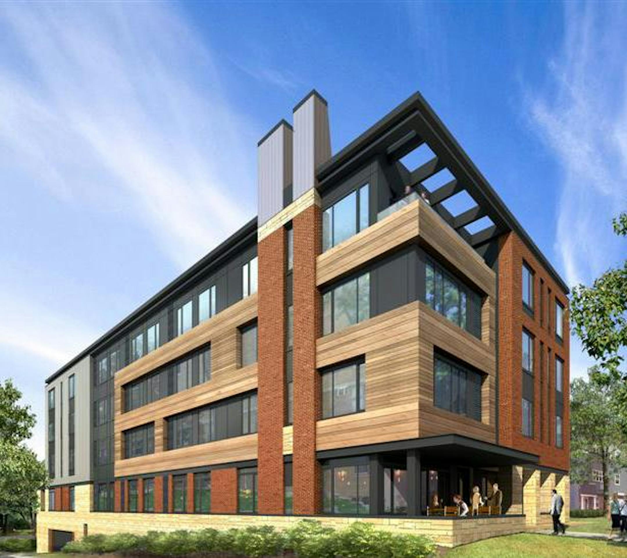 A rendering of 628 University Avenue, where some studios will be as small as 370 square feet.